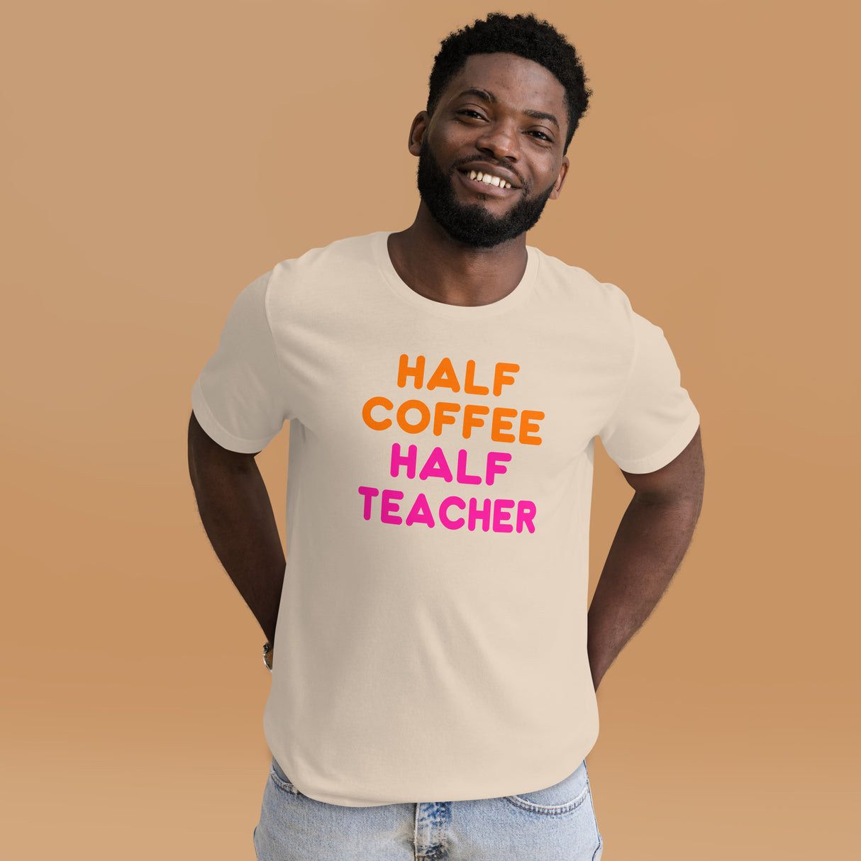 Half Coffee Half Teacher Men's Shirt