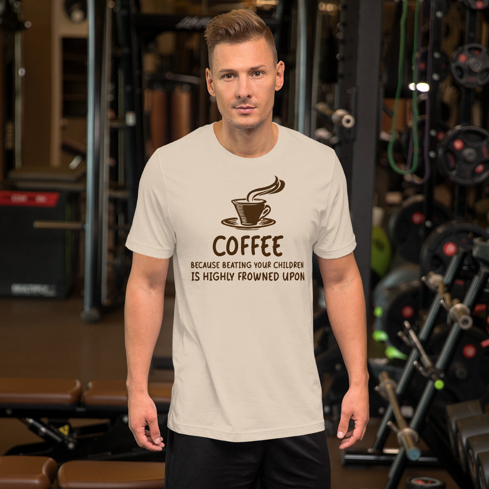 Coffee Beating Your Children Men's Shirt