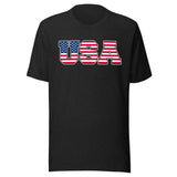 USA American Flag Lettering Shirt