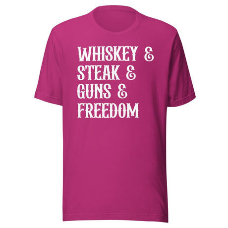 Whiskey Steak Guns And Freedom Shirt