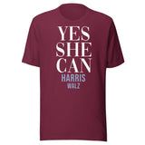Yes She Can Harris Walz Shirt