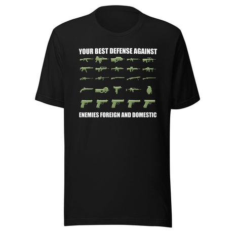 Your Best Defense Against Enemies Gun Shirt